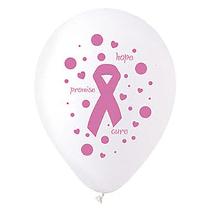 CTI 12 inch PINK RIBBON Latex Balloons 925047-C