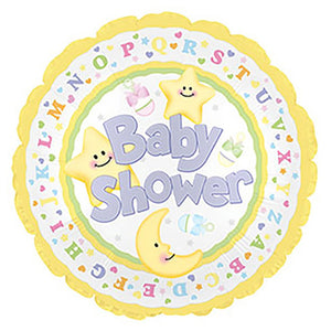 CTI 17 inch BABY SHOWER MOON & STARS Foil Balloon 114287-C-U