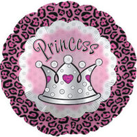 CTI 17 inch CHEETAH PRINCESS CROWN Foil Balloon 114381-C-U