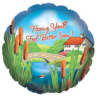 CTI 17 inch FEEL BETTER CATTAILS Foil Balloon 114558-C-U