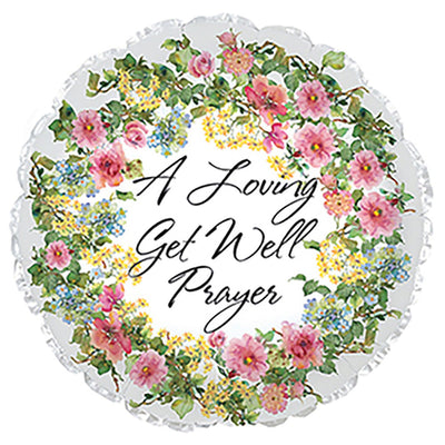 CTI 17 inch FLORAL PRAYER Foil Balloon 114512-C-U