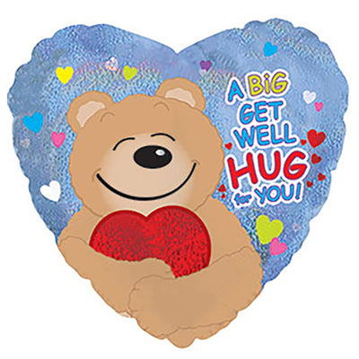 CTI 17 inch GET WELL HUG DAZZELOON Foil Balloon 214036-C-U