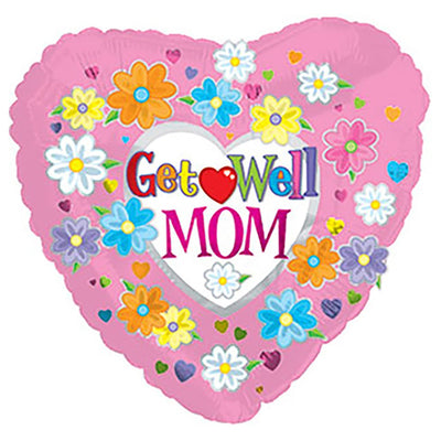 CTI 17 inch GET WELL MOM Foil Balloon 214572-C-U