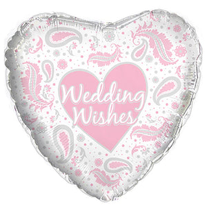 CTI 17 inch WEDDING WISHES PAISLEY Foil Balloon 214325-C-U