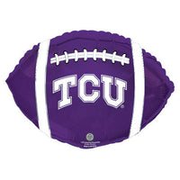 CTI 21 inch TEXAS CHRISTIAN UNIVERSITY TCU HORNED FROGS FOOTBALL Foil Balloon 315134HV-C-U