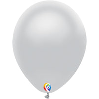 Funsational 12 inch FUNSATIONAL METALLIC SILVER Latex Balloons