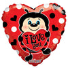 Kaleidoscope 18 inch LADY BUG WITH HEART Foil Balloon 19974-18-K-U