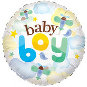 Kaleidoscope 24 inch BABY BOY CLEAR Foil Balloon 19447-24-K-P