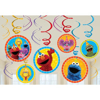 LA Balloons 12 PC SESAME STREET SWIRL DECORATIONS Party Decoration 671672