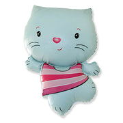 LA Balloons 31 inch LITTLE CAT - BLUE Foil Balloon LAB277-FM