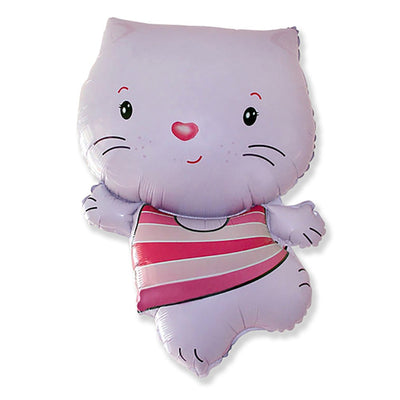 LA Balloons 31 inch LITTLE CAT - FUCHSIA Foil Balloon LAB276-FM