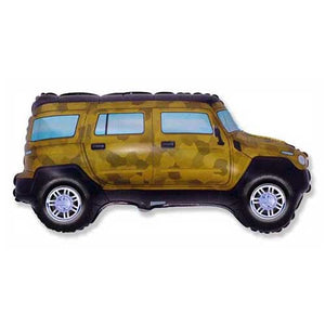 LA Balloons 33 inch FOUR WHEEL DRIVER - CAMO Foil Balloon LAB284-FM