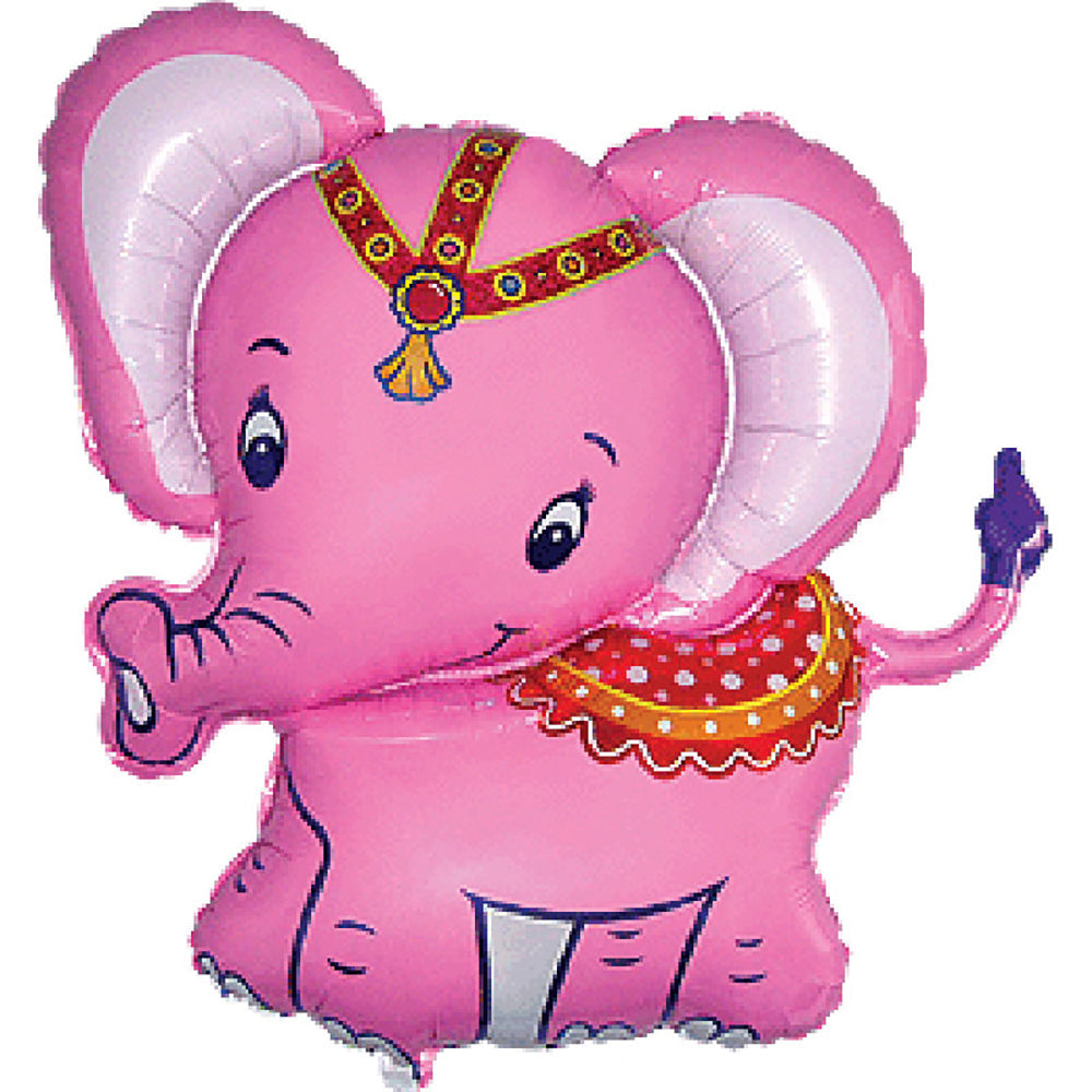 LA Balloons 34 inch BABY ELEPHANT - PINK Foil Balloon LAB357-FM