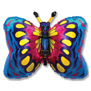 LA Balloons 35 inch BUTTERFLY - BLUE Foil Balloon LAB202-FM