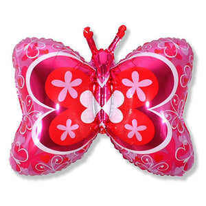 LA Balloons 35 inch BUTTERFLY DECO - FUCHSIA Foil Balloon LAB253-FM