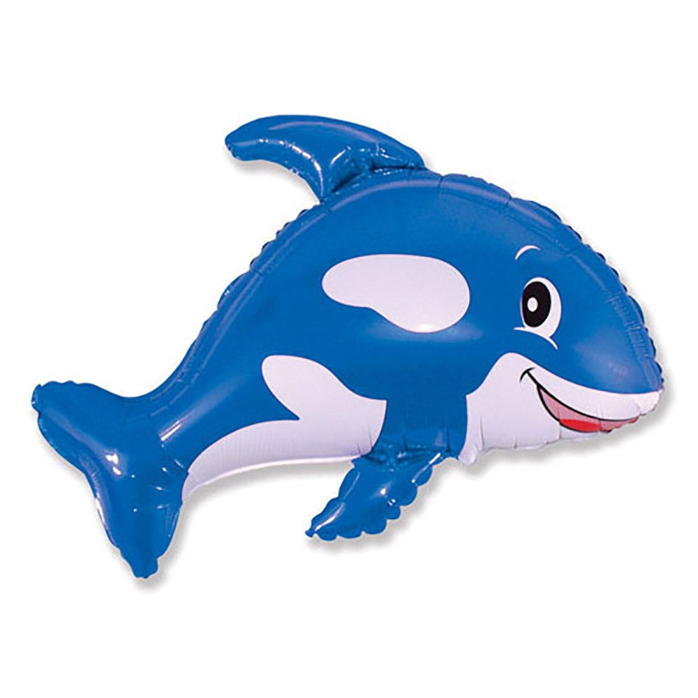 LA Balloons 35 inch FRIENDLY WHALE - BLUE Foil Balloon LAB229-FM