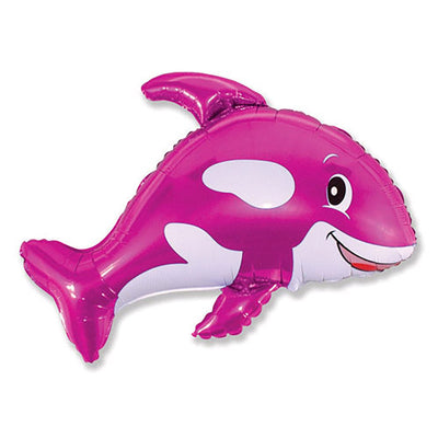 LA Balloons 35 inch FRIENDLY WHALE - FUCHSIA Foil Balloon LAB230-FM