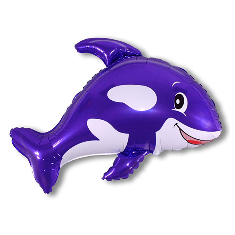 LA Balloons 35 inch FRIENDLY WHALE - PURPLE Foil Balloon LAB228-FM