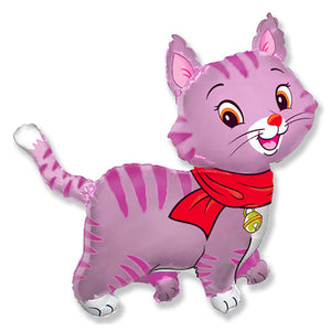 LA Balloons 37 inch LOVELY CAT - FUCHSIA Foil Balloon LAB251-FM