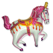 LA Balloons 39 inch HORSE FAIR - FUCHSIA Foil Balloon LAB347-FM