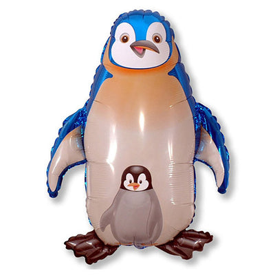 LA Balloons 39 inch PENGUIN - BLUE Foil Balloon LAB257-FM