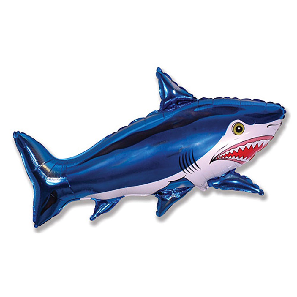 LA Balloons 42 inch SHARK - BLUE Foil Balloon LAB240-FM