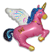 LA Balloons 44 inch MAGIC UNICORN - FUCHSIA Foil Balloon LAB256-FM