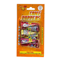 LA Balloons CONE POPPERS - 6 PACK Fireworks