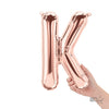 Northstar 16 inch LETTER K - NORTHSTAR - ROSE GOLD (AIR-FILL ONLY) Foil Balloon 01347-01-N-P