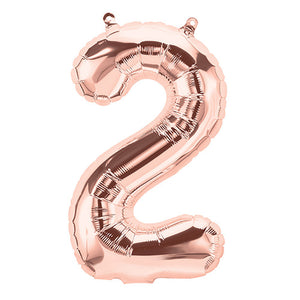 Northstar 16 inch NUMBER 2 - NORTHSTAR - ROSE GOLD (AIR -FILL ONLY) Foil Balloon 01365-01-N-P