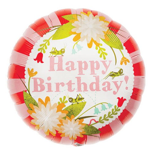 Northstar 18 inch BIRTHDAY MOD FLORAL Foil Balloon 00349-349-N-P