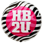 Northstar 18 inch HAPPY BIRTHDAY TO YOU ZEBRA Foil Balloon 00166-166-N-P