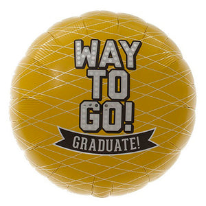 Northstar 18 inch WAY TO GO YELLLOW Foil Balloon 00791-01-N-P