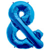 Northstar 34 inch AMPERSAND - BLUE Foil Balloon 00902-01-N-P