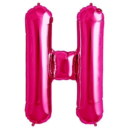 Northstar 34 inch LETTER H - NORTHSTAR - MAGENTA Foil Balloon 00177-177-N-P