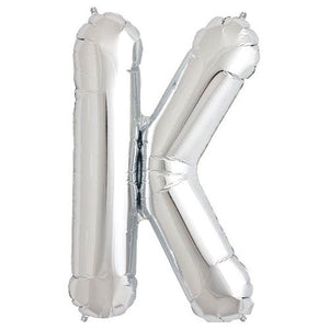 Northstar 34 inch LETTER K - NORTHSTAR - SILVER Foil Balloon 00206-206-N-P