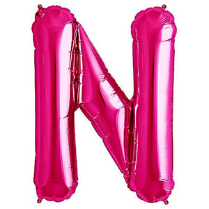 Northstar 34 inch LETTER N - NORTHSTAR - MAGENTA Foil Balloon 00183-183-N-P