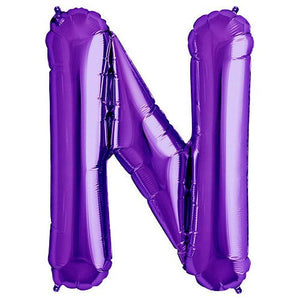 Northstar 34 inch LETTER N - NORTHSTAR - PURPLE Foil Balloon 00313-313-N-P