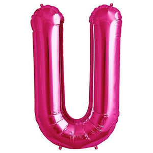 Northstar 34 inch LETTER U - NORTHSTAR - MAGENTA Foil Balloon 00190-190-N-P