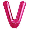 Northstar 34 inch LETTER V - NORTHSTAR - MAGENTA Foil Balloon 00191-191-N-P