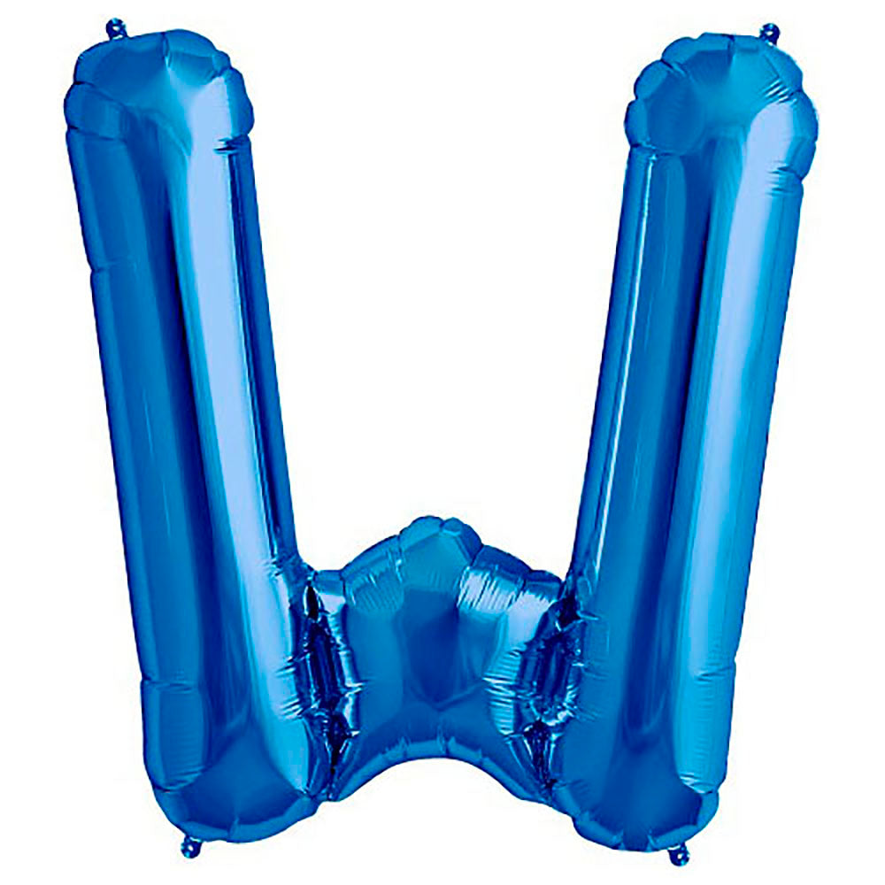 Northstar 34 inch LETTER W - NORTHSTAR - BLUE Foil Balloon 00296-296-N-P