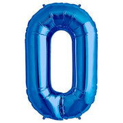 Northstar 34 inch NUMBER 0 - NORTHSTAR - BLUE Foil Balloon 00124-124-N-P