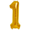 Northstar 34 inch NUMBER 1 - NORTHSTAR - GOLD Foil Balloon 00105-105-N-P