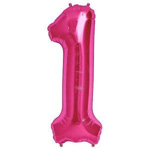 Northstar 34 inch NUMBER 1 - NORTHSTAR - MAGENTA Foil Balloon 00135-135-N-P