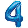 Northstar 34 inch NUMBER 4 - NORTHSTAR - BLUE Foil Balloon 00128-128-N-P