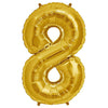 Northstar 34 inch NUMBER 8 - NORTHSTAR - GOLD Foil Balloon 00112-112-N-P