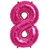 Northstar 34 inch NUMBER 8 - NORTHSTAR - MAGENTA Foil Balloon 00142-142-N-P