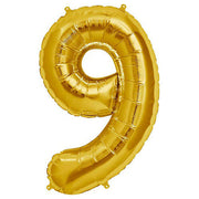 Northstar 34 inch NUMBER 9 - NORTHSTAR - GOLD Foil Balloon 00113-113-N-P