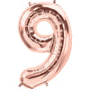 Northstar 34 inch NUMBER 9 - NORTHSTAR - ROSE GOLD Foil Balloon 01464-01-N-P