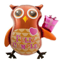 Northstar 36 inch FELIZ CUMPLEANOS OWL Foil Balloon 00154-N-U